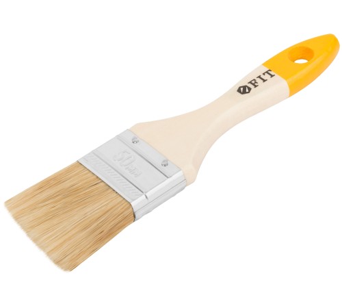 Кисть флейцевая "Стандарт-Плюс", натур.светлая щетина, деревянная ручка  2" (50 мм) FIT IT Кисть флейцевая "Стандарт-Плюс", натур.светлая щетина, деревянная ручка  2" (50 мм) FIT IT