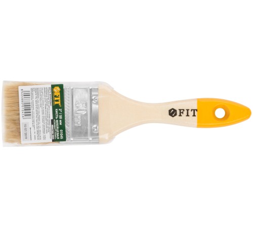 Кисть флейцевая "Стандарт-Плюс", натур.светлая щетина, деревянная ручка  2" (50 мм) FIT IT Кисть флейцевая "Стандарт-Плюс", натур.светлая щетина, деревянная ручка  2" (50 мм) FIT IT