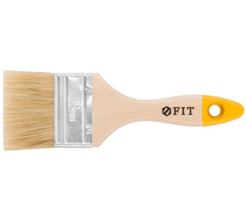 Кисть флейцевая "Стандарт-Плюс", натур.светлая щетина, деревянная ручка 2,5" (63 мм) FIT IT Кисть флейцевая "Стандарт-Плюс", натур.светлая щетина, деревянная ручка 2,5" (63 мм) FIT IT