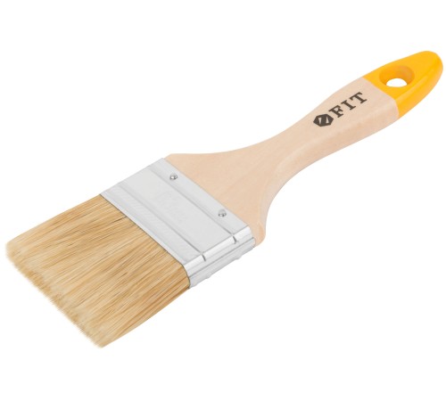 Кисть флейцевая "Стандарт-Плюс", натур.светлая щетина, деревянная ручка 2,5" (63 мм) FIT IT Кисть флейцевая "Стандарт-Плюс", натур.светлая щетина, деревянная ручка 2,5" (63 мм) FIT IT