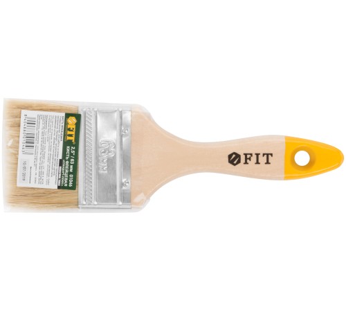 Кисть флейцевая "Стандарт-Плюс", натур.светлая щетина, деревянная ручка 2,5" (63 мм) FIT IT Кисть флейцевая "Стандарт-Плюс", натур.светлая щетина, деревянная ручка 2,5" (63 мм) FIT IT