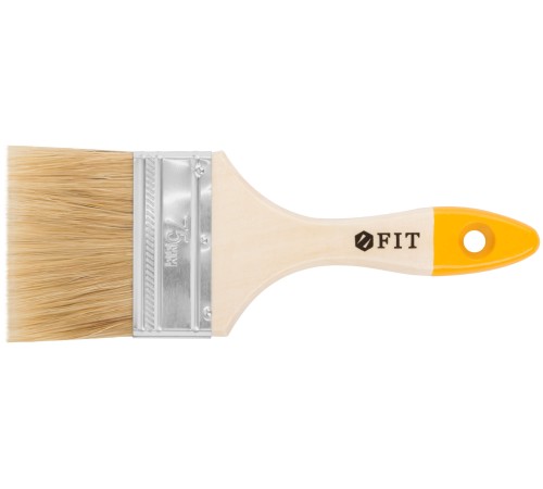 Кисть флейцевая "Стандарт-Плюс", натур.светлая щетина, деревянная ручка  3" (75 мм) FIT IT Кисть флейцевая "Стандарт-Плюс", натур.светлая щетина, деревянная ручка  3" (75 мм) FIT IT
