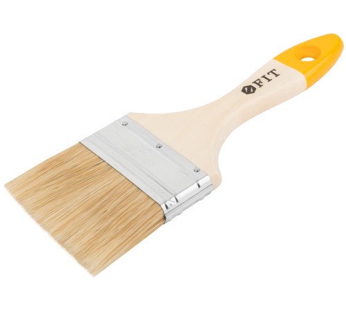 Кисть флейцевая "Стандарт-Плюс", натур.светлая щетина, деревянная ручка  3" (75 мм) FIT IT Кисть флейцевая "Стандарт-Плюс", натур.светлая щетина, деревянная ручка  3" (75 мм) FIT IT