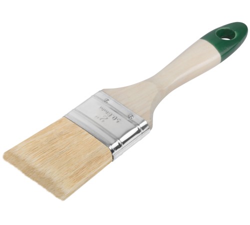 Кисть флейцевая "Хард", натуральная светлая щетина, деревянная ручка  2" (50 мм) FIT IT Кисть флейцевая "Хард", натуральная светлая щетина, деревянная ручка  2" (50 мм) FIT IT