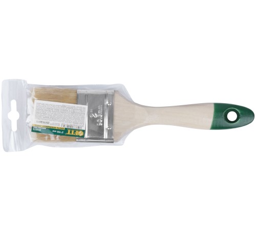 Кисть флейцевая "Хард", натуральная светлая щетина, деревянная ручка  2" (50 мм) FIT IT Кисть флейцевая "Хард", натуральная светлая щетина, деревянная ручка  2" (50 мм) FIT IT