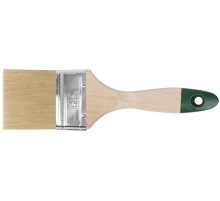 Кисть флейцевая "Хард", натуральная светлая щетина, деревянная ручка 2,5" (63 мм) FIT IT