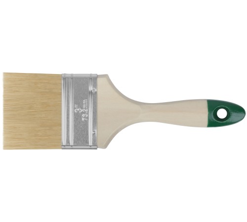 Кисть флейцевая "Хард", натуральная светлая щетина, деревянная ручка  3" (75 мм) FIT IT Кисть флейцевая "Хард", натуральная светлая щетина, деревянная ручка  3" (75 мм) FIT IT