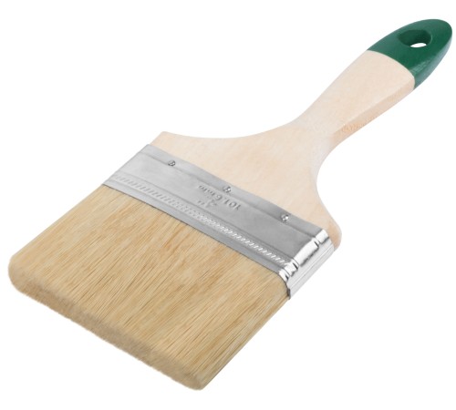 Кисть флейцевая "Хард", натуральная светлая щетина, деревянная ручка  4" (100 мм) FIT IT Кисть флейцевая "Хард", натуральная светлая щетина, деревянная ручка  4" (100 мм) FIT IT
