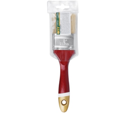 Кисть флейцевая "Классик", натуральная светлая щетина, деревянная ручка  2" (50 мм) FIT IT Кисть флейцевая "Классик", натуральная светлая щетина, деревянная ручка  2" (50 мм) FIT IT