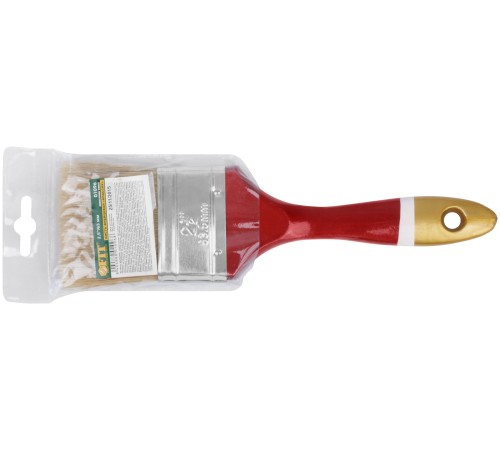 Кисть флейцевая "Классик", натуральная светлая щетина, деревянная ручка 2,5" (63 мм) FIT IT Кисть флейцевая "Классик", натуральная светлая щетина, деревянная ручка 2,5" (63 мм) FIT IT