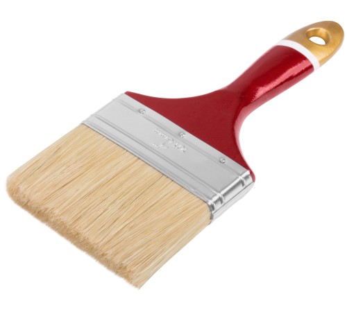 Кисть флейцевая "Классик", натуральная светлая щетина, деревянная ручка  4" (100 мм) FIT IT Кисть флейцевая "Классик", натуральная светлая щетина, деревянная ручка  4" (100 мм) FIT IT