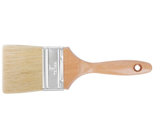Кисть флейцевая "Профи", натур.светлая щетина, деревянная ручка  3" (75 мм) FIT HQ Кисть флейцевая "Профи", натур.светлая щетина, деревянная ручка  3" (75 мм) FIT HQ