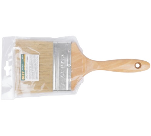 Кисть флейцевая "Профи", натур.светлая щетина, деревянная ручка  4" (100 мм) FIT HQ Кисть флейцевая "Профи", натур.светлая щетина, деревянная ручка  4" (100 мм) FIT HQ
