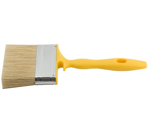 Кисть флейцевая "Стронг", натур.светлая щетина, пластиковая ручка с выемкой 100 мм FIT IT Кисть флейцевая "Стронг", натур.светлая щетина, пластиковая ручка с выемкой 100 мм FIT IT