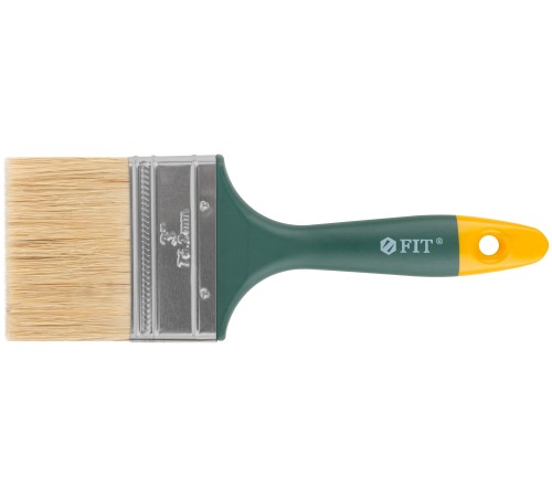 Кисть флейцевая "Контур", натур.светлая щетина, пластиковая ручка  3" (75 мм) FIT IT Кисть флейцевая "Контур", натур.светлая щетина, пластиковая ручка  3" (75 мм) FIT IT