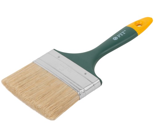 Кисть флейцевая "Контур", натур.светлая щетина, пластиковая ручка  4" (100 мм) FIT IT Кисть флейцевая "Контур", натур.светлая щетина, пластиковая ручка  4" (100 мм) FIT IT