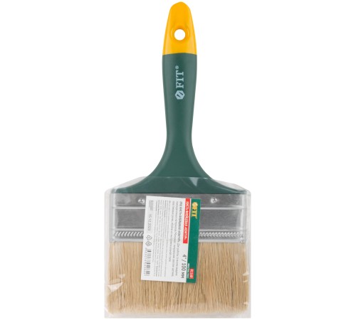 Кисть флейцевая "Контур", натур.светлая щетина, пластиковая ручка  4" (100 мм) FIT IT Кисть флейцевая "Контур", натур.светлая щетина, пластиковая ручка  4" (100 мм) FIT IT