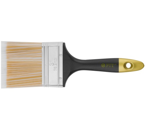Кисть флейцевая "Лайн", искусственная щетина, пластиковая ручка  3" (75 мм) FIT IT Кисть флейцевая "Лайн", искусственная щетина, пластиковая ручка  3" (75 мм) FIT IT