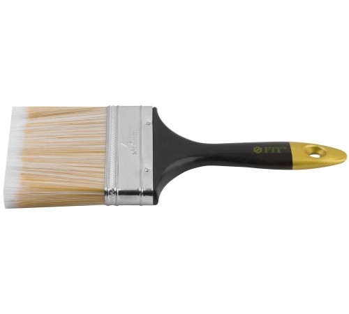 Кисть флейцевая "Лайн", искусственная щетина, пластиковая ручка  4" (100 мм) FIT IT Кисть флейцевая "Лайн", искусственная щетина, пластиковая ручка  4" (100 мм) FIT IT