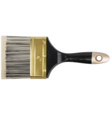 Кисть флейцевая "Стайл", искусственная черно-белая щетина, деревянная ручка  4" (100 мм) FIT IT