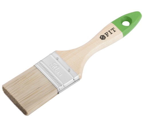 Кисть флейцевая "Микс", смешанная натуральная и искусственная щетина, деревянная ручка  2" (50 мм) FIT IT Кисть флейцевая "Микс", смешанная натуральная и искусственная щетина, деревянная ручка  2" (50 мм) FIT IT