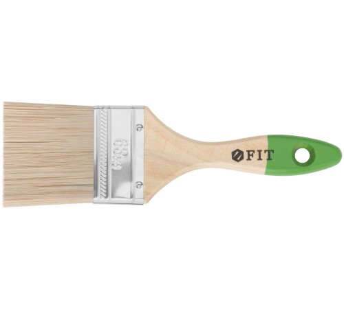 Кисть флейцевая "Микс", смешанная натуральная и искусственная щетина, деревянная ручка 2,5" (63 мм) FIT IT Кисть флейцевая "Микс", смешанная натуральная и искусственная щетина, деревянная ручка 2,5" (63 мм) FIT IT