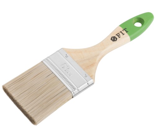 Кисть флейцевая "Микс", смешанная натуральная и искусственная щетина, деревянная ручка 2,5" (63 мм) FIT IT Кисть флейцевая "Микс", смешанная натуральная и искусственная щетина, деревянная ручка 2,5" (63 мм) FIT IT