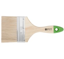 Кисть флейцевая "Микс", смешанная натуральная и искусственная щетина, деревянная ручка  4" (100 мм) FIT IT Кисть флейцевая "Микс", смешанная натуральная и искусственная щетина, деревянная ручка  4" (100 мм) FIT IT