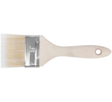 Кисть флейцевая "Аква", искусственная щетина, деревянная ручка 2,5" (63 мм) FIT IT