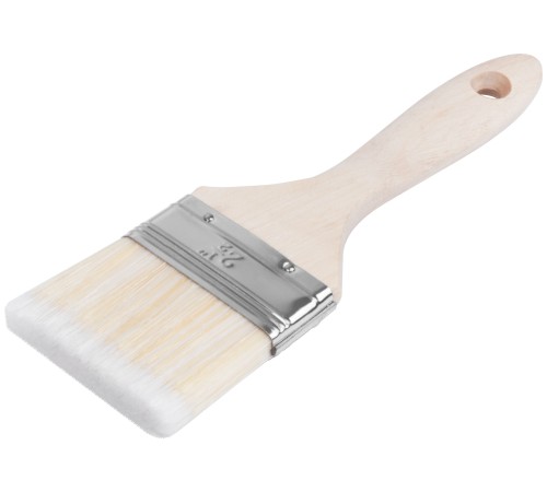 Кисть флейцевая "Аква", искусственная щетина, деревянная ручка 2,5" (63 мм) FIT IT