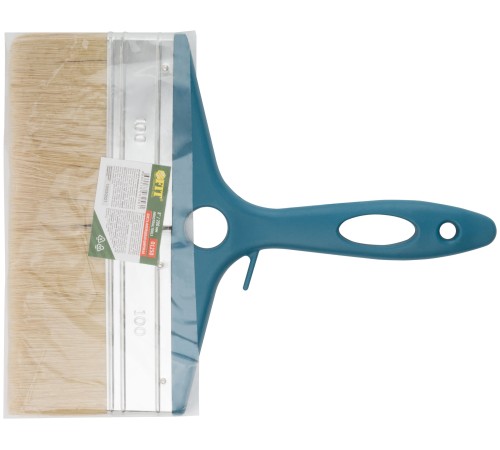 Кисть флейцевая "Атлант", натуральная светлая щетина, пластиковая ручка  8" (200 мм) FIT IT Кисть флейцевая "Атлант", натуральная светлая щетина, пластиковая ручка  8" (200 мм) FIT IT