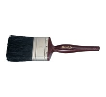 Кисть плоская "Декор" 3" (75 мм) натуральная черная щетина, деревянная ручка MTX