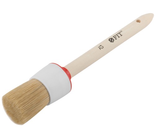 Кисть круглая, натуральная светлая щетина №12 (45 мм) FIT IT