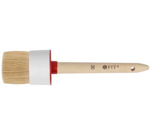 Кисть круглая, натуральная светлая щетина №20 (65 мм) FIT IT