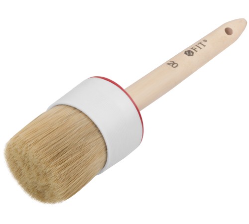 Кисть круглая, натуральная светлая щетина №20 (65 мм) FIT IT