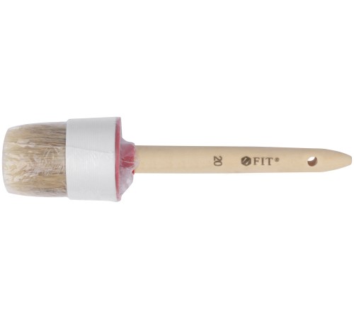 Кисть круглая, натуральная светлая щетина №20 (65 мм) FIT IT