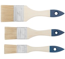 Кисти флейцевые, синяя ручка, набор 3 шт.( 1", 1,5", 2" ) FIT DIY