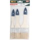 Кисти флейцевые, синяя ручка, набор 3 шт.( 1", 1,5", 2" ) FIT DIY