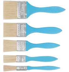 Кисти флейцевые, синяя ручка, набор 5 шт. (1/2", 1", 1,5", 2",2,5") FIT DIY Кисти флейцевые, синяя ручка, набор 5 шт. (1/2", 1", 1,5", 2",2,5") FIT DIY