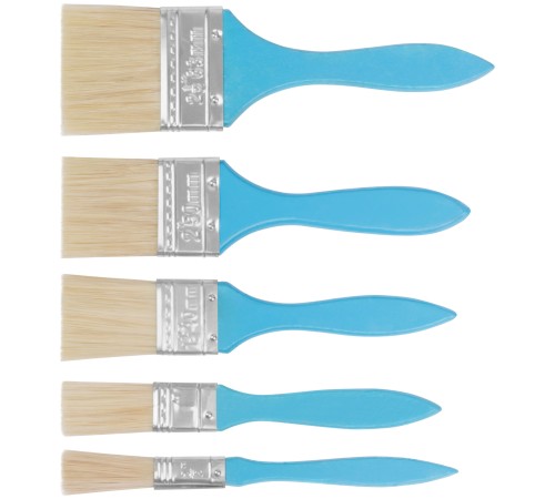 Кисти флейцевые, синяя ручка, набор 5 шт. (1/2", 1", 1,5", 2",2,5") FIT DIY Кисти флейцевые, синяя ручка, набор 5 шт. (1/2", 1", 1,5", 2",2,5") FIT DIY