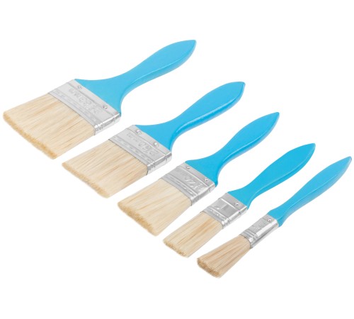 Кисти флейцевые, синяя ручка, набор 5 шт. (1/2", 1", 1,5", 2",2,5") FIT DIY Кисти флейцевые, синяя ручка, набор 5 шт. (1/2", 1", 1,5", 2",2,5") FIT DIY