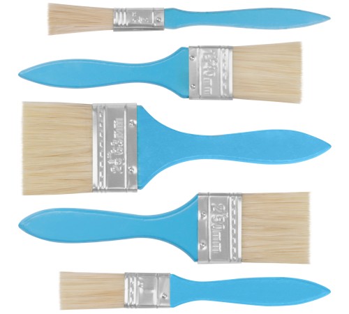 Кисти флейцевые, синяя ручка, набор 5 шт. (1/2", 1", 1,5", 2",2,5") FIT DIY Кисти флейцевые, синяя ручка, набор 5 шт. (1/2", 1", 1,5", 2",2,5") FIT DIY
