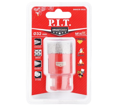 Коронка алмазная по керамограниту P.I.T. AMAS18-0032