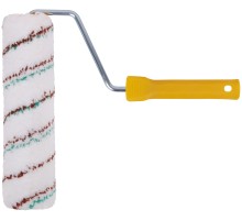 Валик микроволокно, белый с красной и синей полосками, диам. 48/66 мм; ворс 9 мм, 230 мм FIT IT Валик микроволокно, белый с красной и синей полосками, диам. 48/66 мм; ворс 9 мм, 230 мм FIT IT