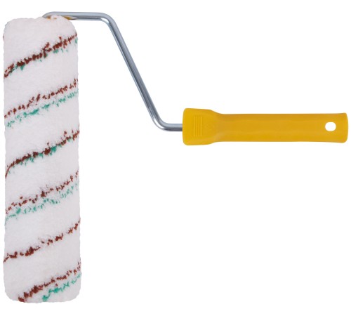 Валик микроволокно, белый с красной и синей полосками, диам. 48/66 мм; ворс 9 мм, 230 мм FIT IT Валик микроволокно, белый с красной и синей полосками, диам. 48/66 мм; ворс 9 мм, 230 мм FIT IT