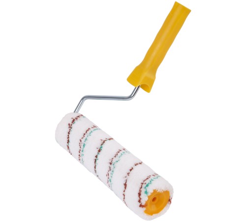 Валик микроволокно, белый с красной и синей полосками, диам. 48/66 мм; ворс 9 мм, 230 мм FIT IT Валик микроволокно, белый с красной и синей полосками, диам. 48/66 мм; ворс 9 мм, 230 мм FIT IT