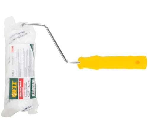 Валик микроволокно, белый с красной и синей полосками, диам. 40/63 мм; ворс 12 мм, 180 мм FIT IT Валик микроволокно, белый с красной и синей полосками, диам. 40/63 мм; ворс 12 мм, 180 мм FIT IT