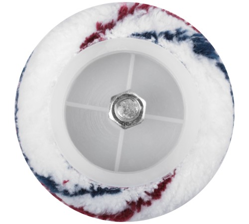 Валик микроволокно, белый с красной и синей полосками, диам. 40/63 мм; ворс 12 мм, 180 мм FIT IT Валик микроволокно, белый с красной и синей полосками, диам. 40/63 мм; ворс 12 мм, 180 мм FIT IT