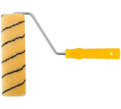 Валик полиакриловый, бежевый с черной полоской, диам. 48/72 мм; ворс 12 мм, 230 мм FIT IT Валик полиакриловый, бежевый с черной полоской, диам. 48/72 мм; ворс 12 мм, 230 мм FIT IT