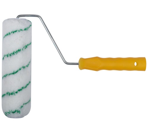 Валик полиакриловый, белый с зеленой полоской, диам. 40/74 мм; ворс 16,8 мм, 230 мм FIT IT Валик полиакриловый, белый с зеленой полоской, диам. 40/74 мм; ворс 16,8 мм, 230 мм FIT IT
